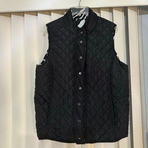 Activology Reversible Black/Zebra Print Quilted Vest